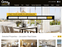 Tablet Screenshot of century21jerusalem.com